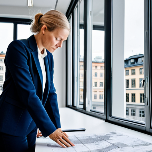 Home 16 정보기기운용 실기 시험에서 요구되는 하드웨어 유지보수 기술 - **Prompt:** A successful Swedish architect in a modern, light-filled Stockholm office, reviewing blu...
